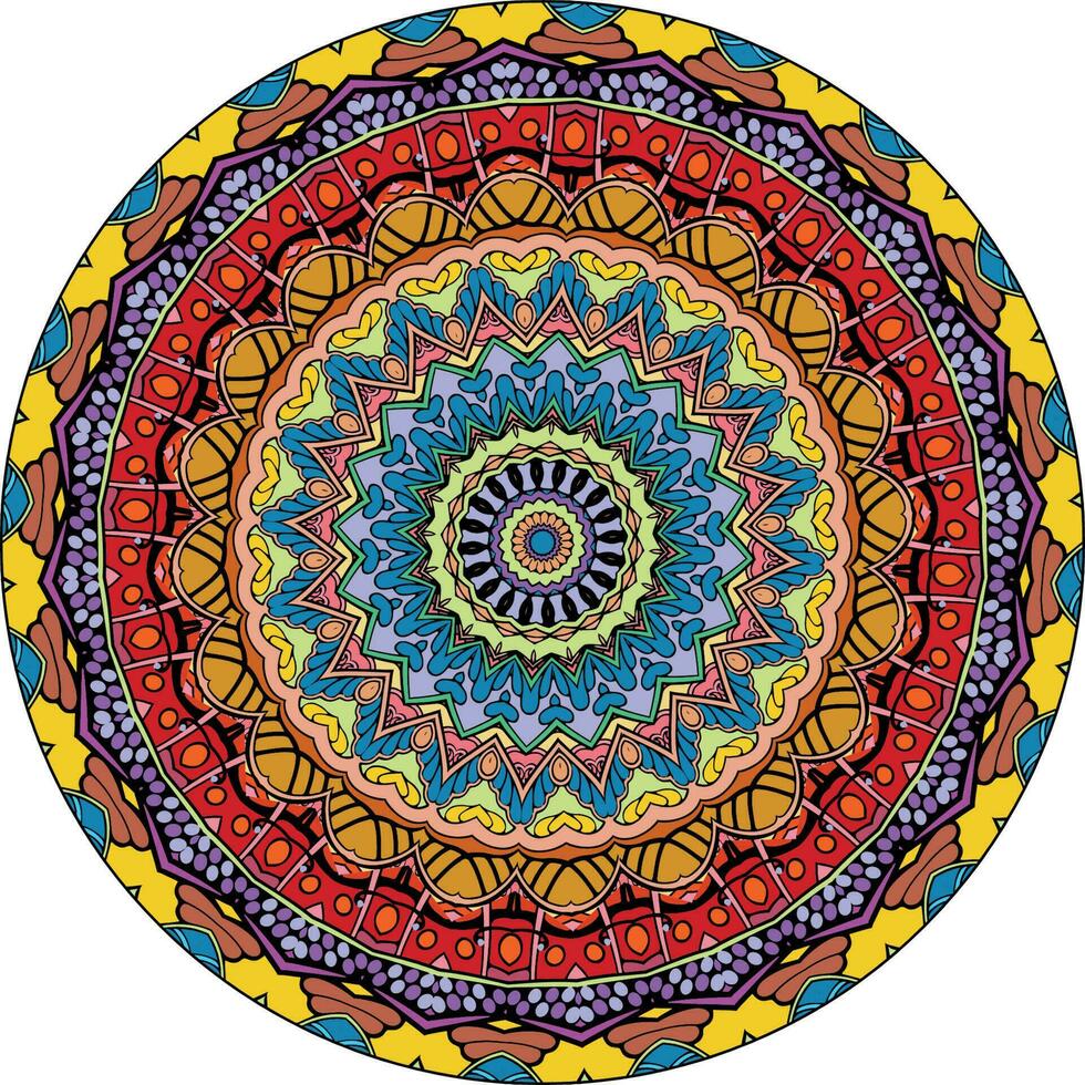 resumen vistoso mandala antecedentes . raro flor forma. oriental. anti estrés terapia patrones. tejido diseño elementos vector