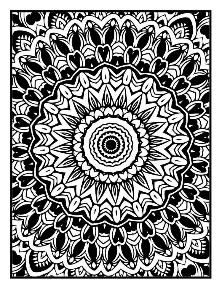 Mandalas coloring book, oriental therapy, outline mandala coloring page, decorative round ornament, anti stress therapy, pattern weave design vector