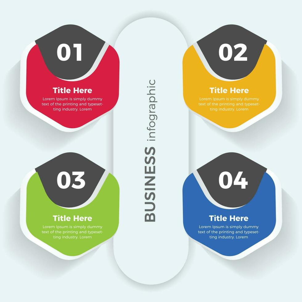 Infographic template business concept with 4 steps. Vector infographic label design template 4 options. Business infographic design template