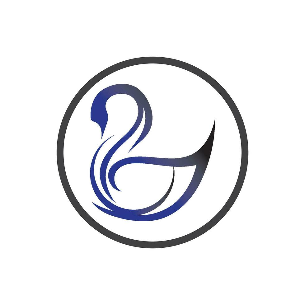 cisne logo y símbolo imágenes ilustración diseño vector
