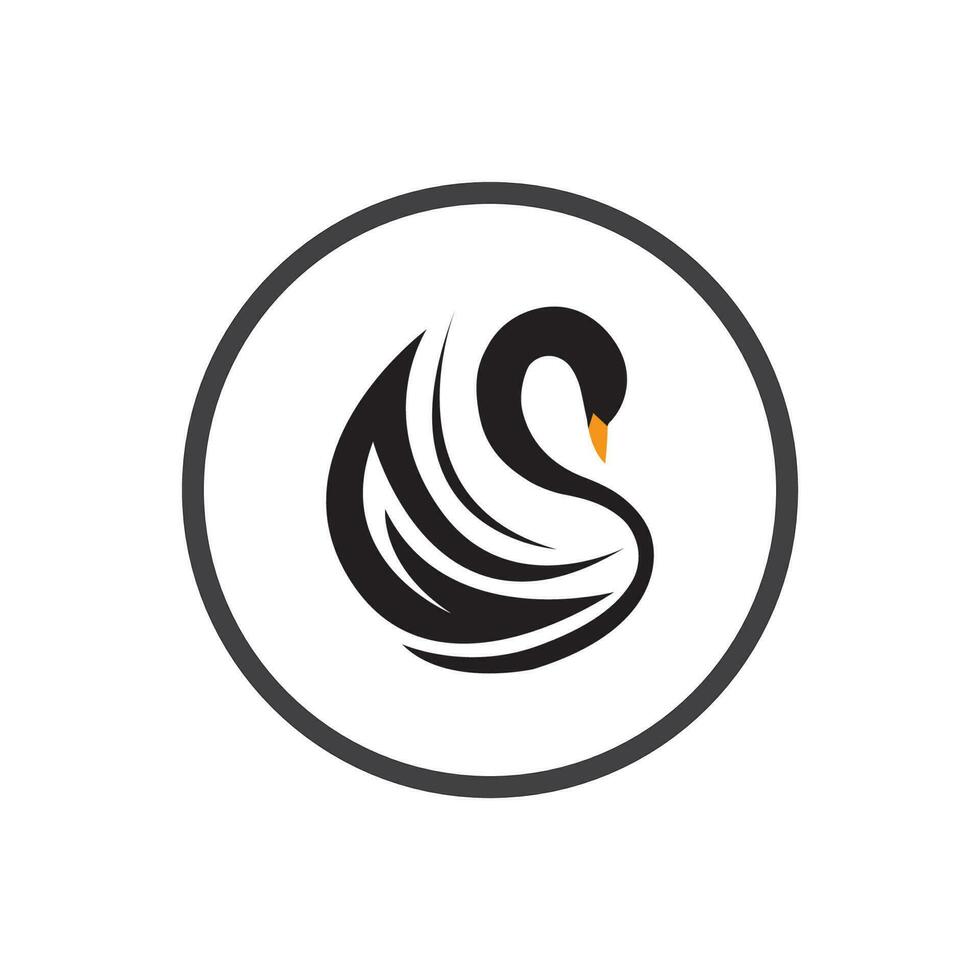 cisne logo y símbolo imágenes ilustración diseño vector