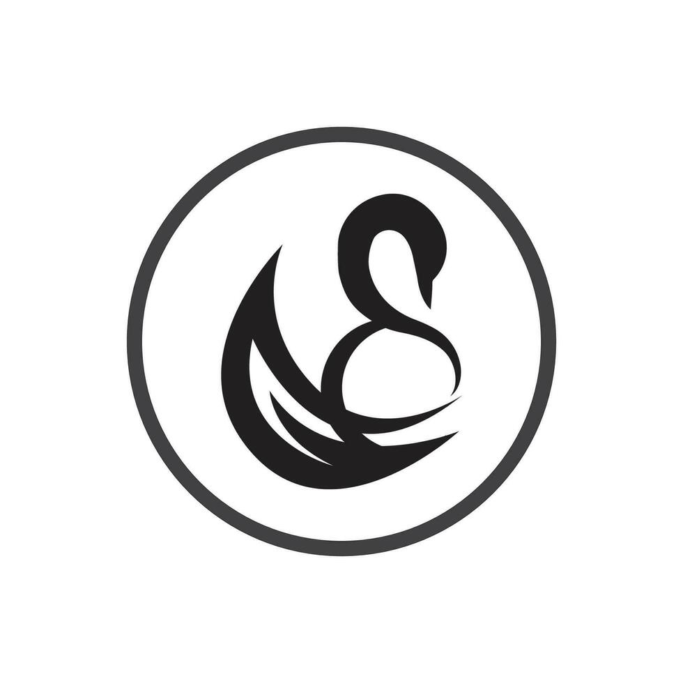 cisne logo y símbolo imágenes ilustración diseño vector