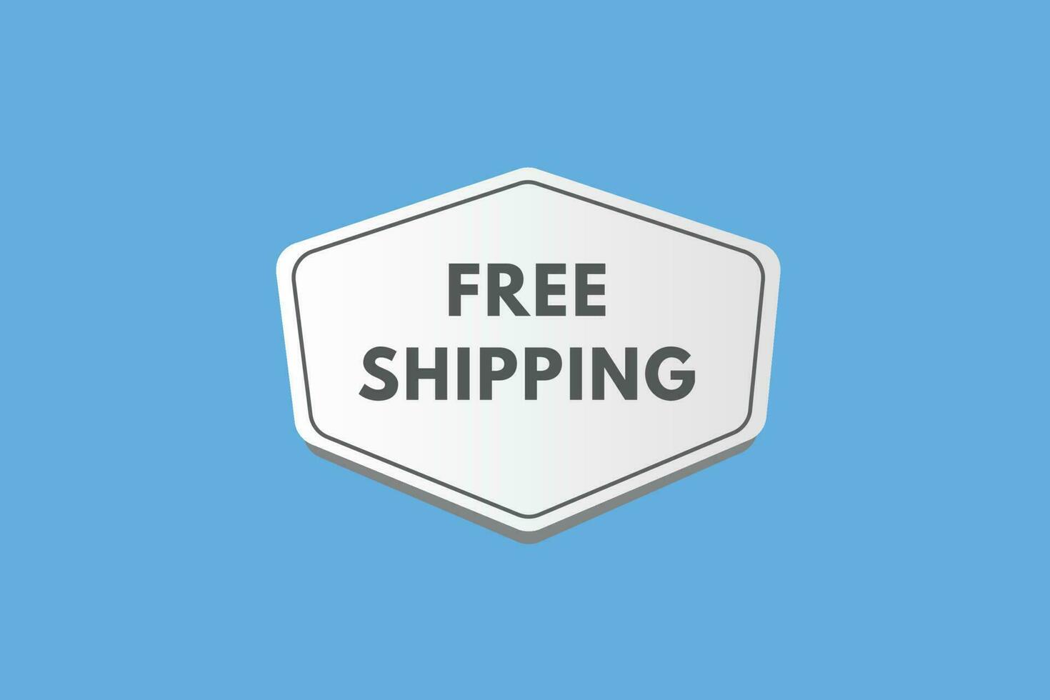 Free Shipping text Button. Free Shipping Sign Icon Label Sticker Web Buttons vector