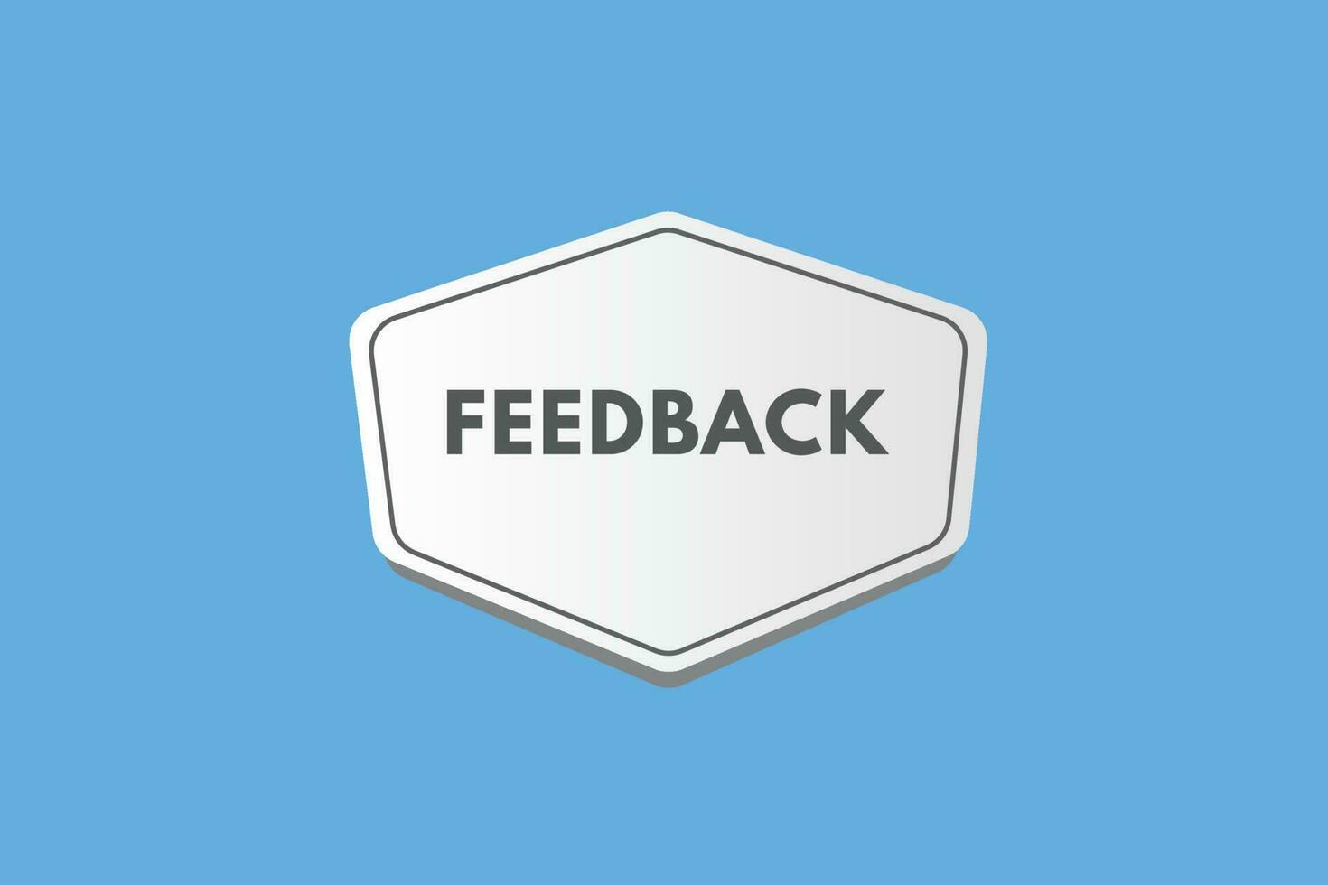 Feedback text Button. Feedback Sign Icon Label Sticker Web Buttons vector