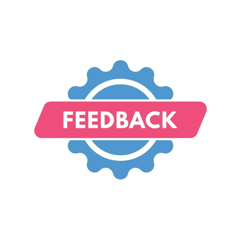 Feedback text Button. Feedback Sign Icon Label Sticker Web Buttons vector