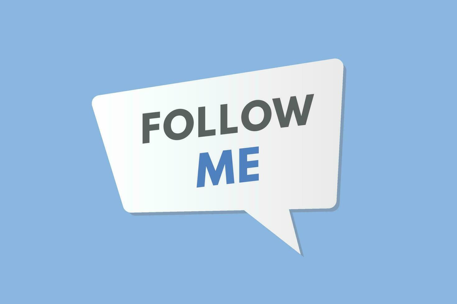 Follow Me text Button. Follow Me Sign Icon Label Sticker Web Buttons vector