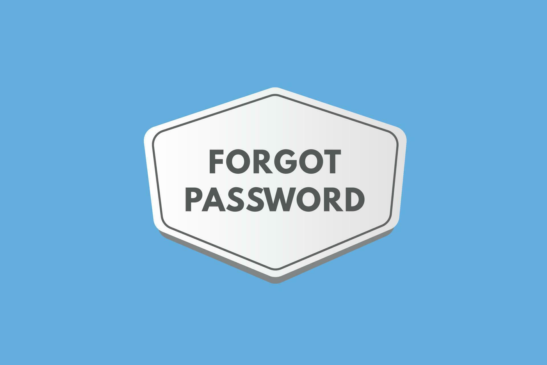 Forgot Password Text Button Forgot Password Sign Icon Label Sticker