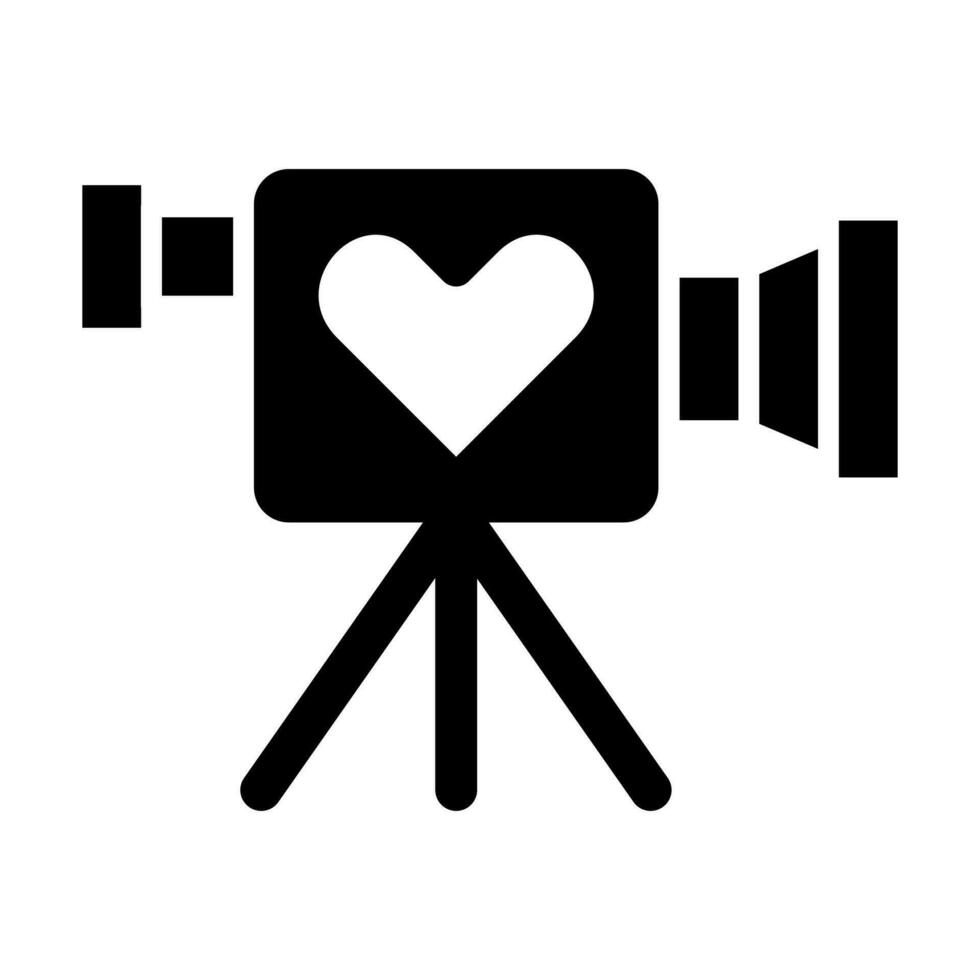 diseño de icono de video de boda vector