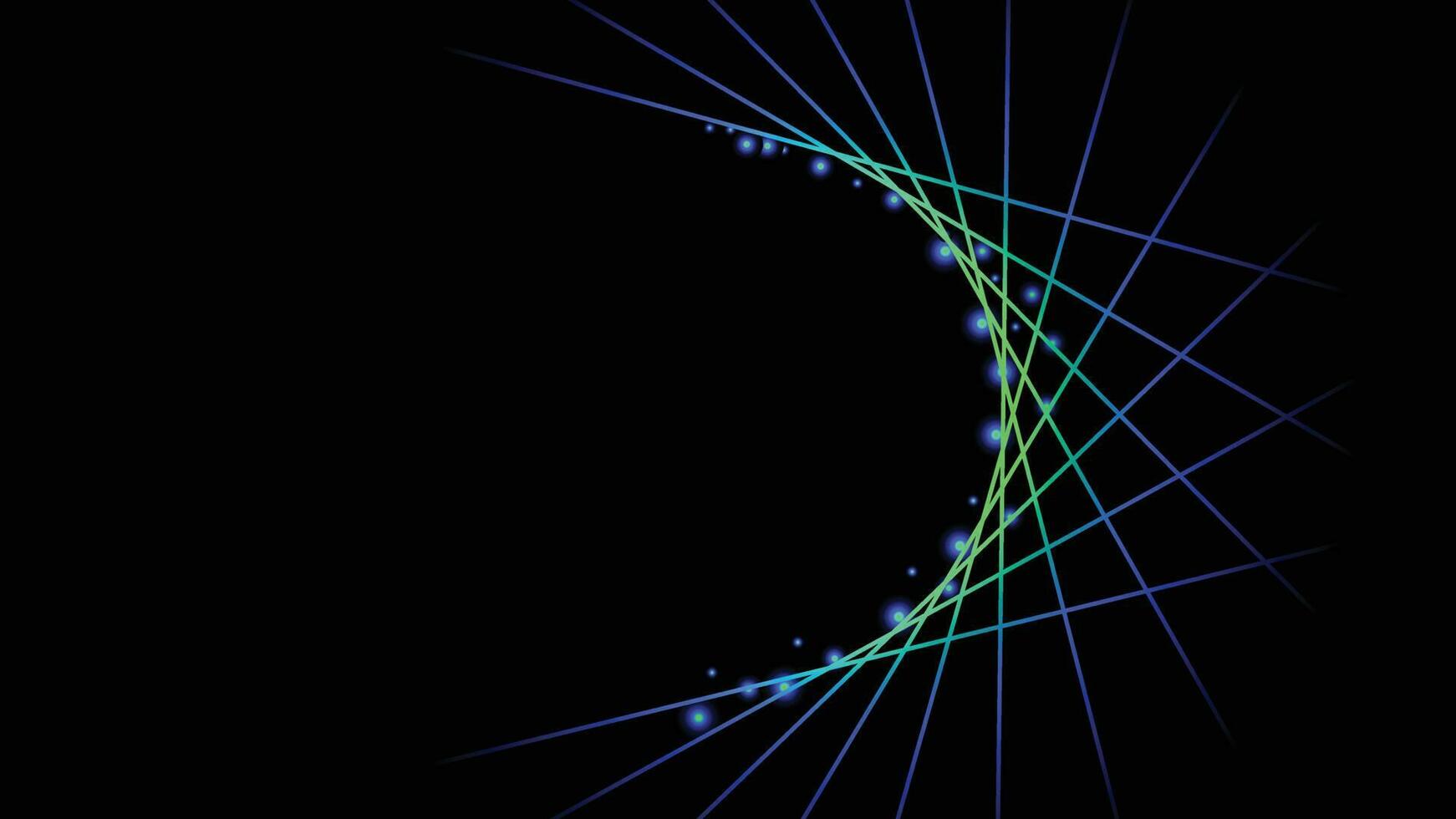 Black Background with Glowing Lines vector