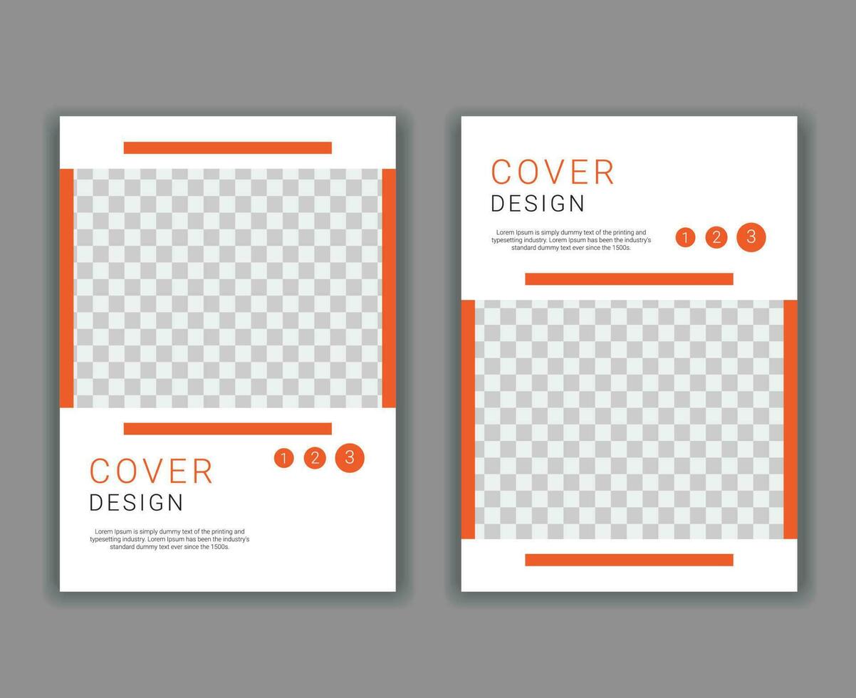 Minimal Cover Design Template in A4 Size vector