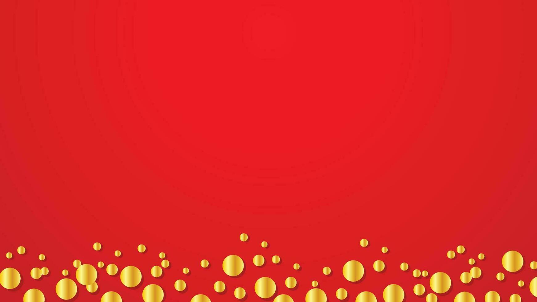 Golden Circles on Red vector