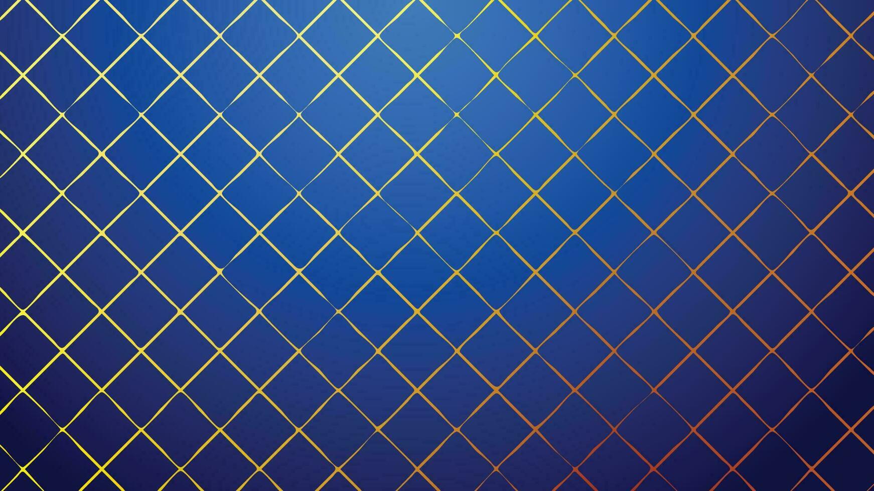 Golden Mesh on Blue vector