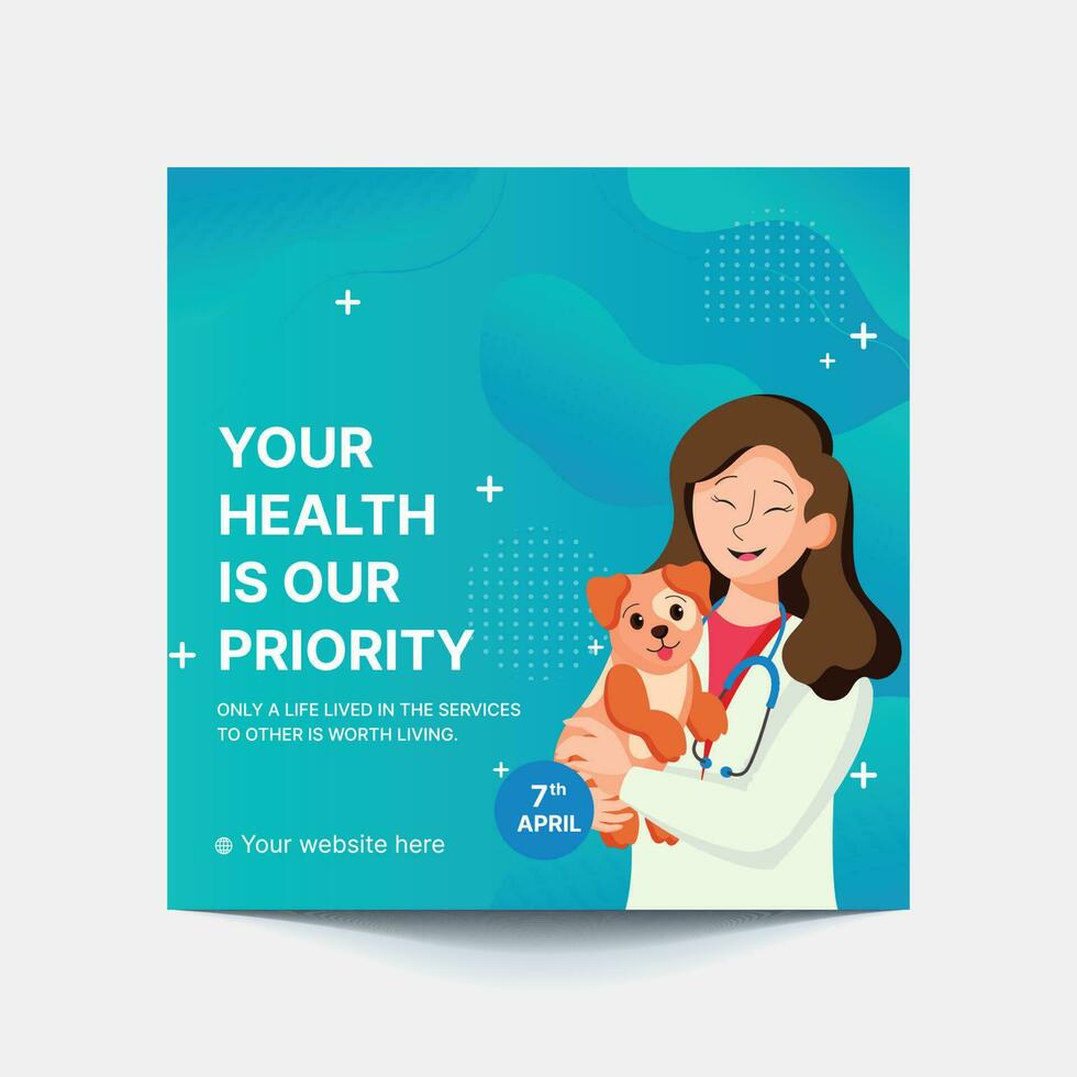 world health day vector illustration. world health day flat illustration