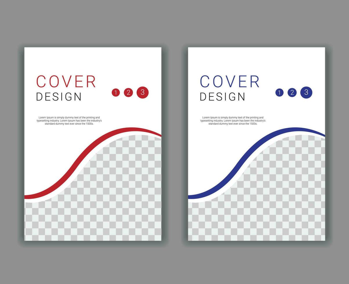 Minimal Cover Design Template in A4 Size vector