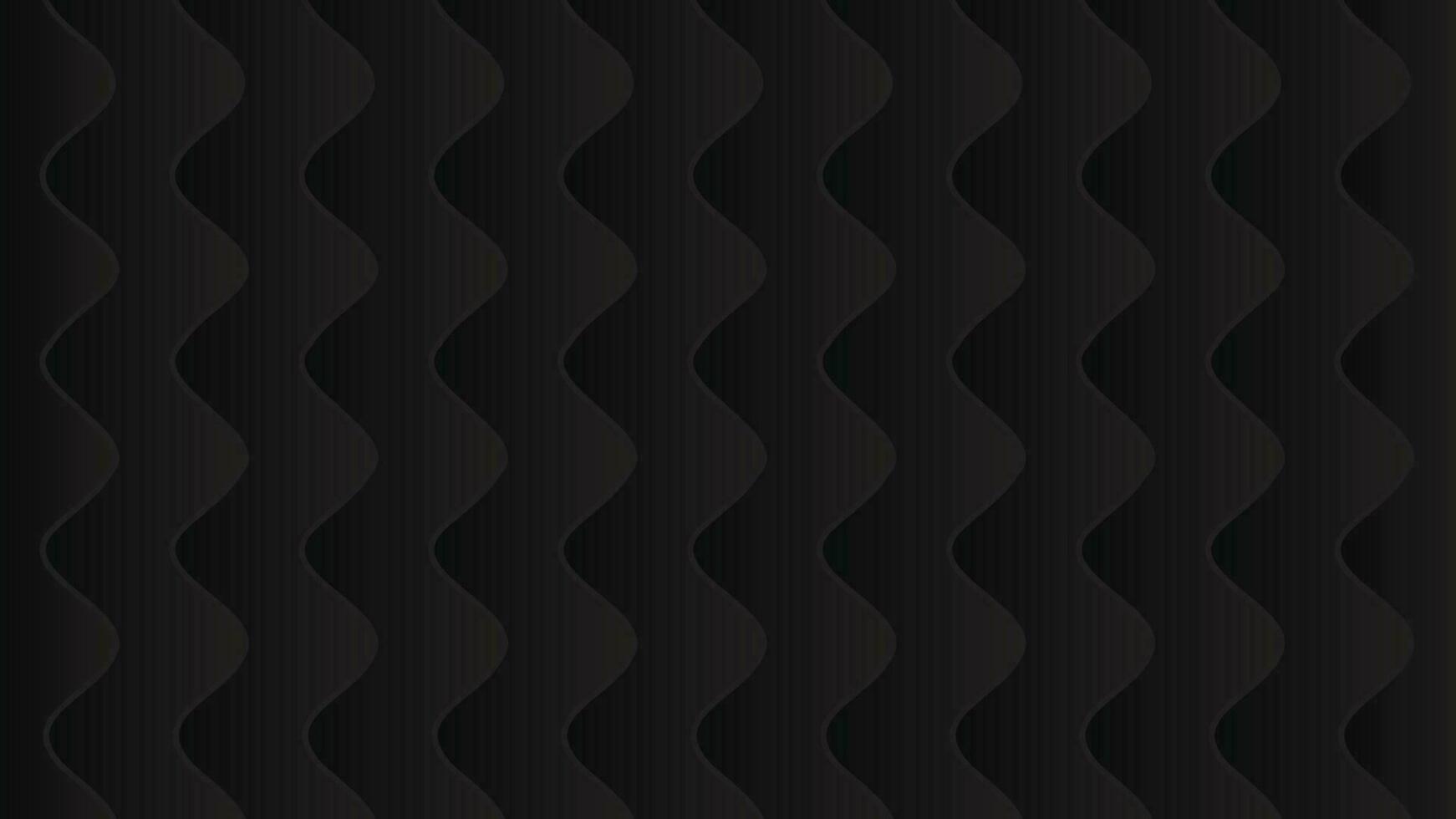 Black Background with Wavy Lines vector