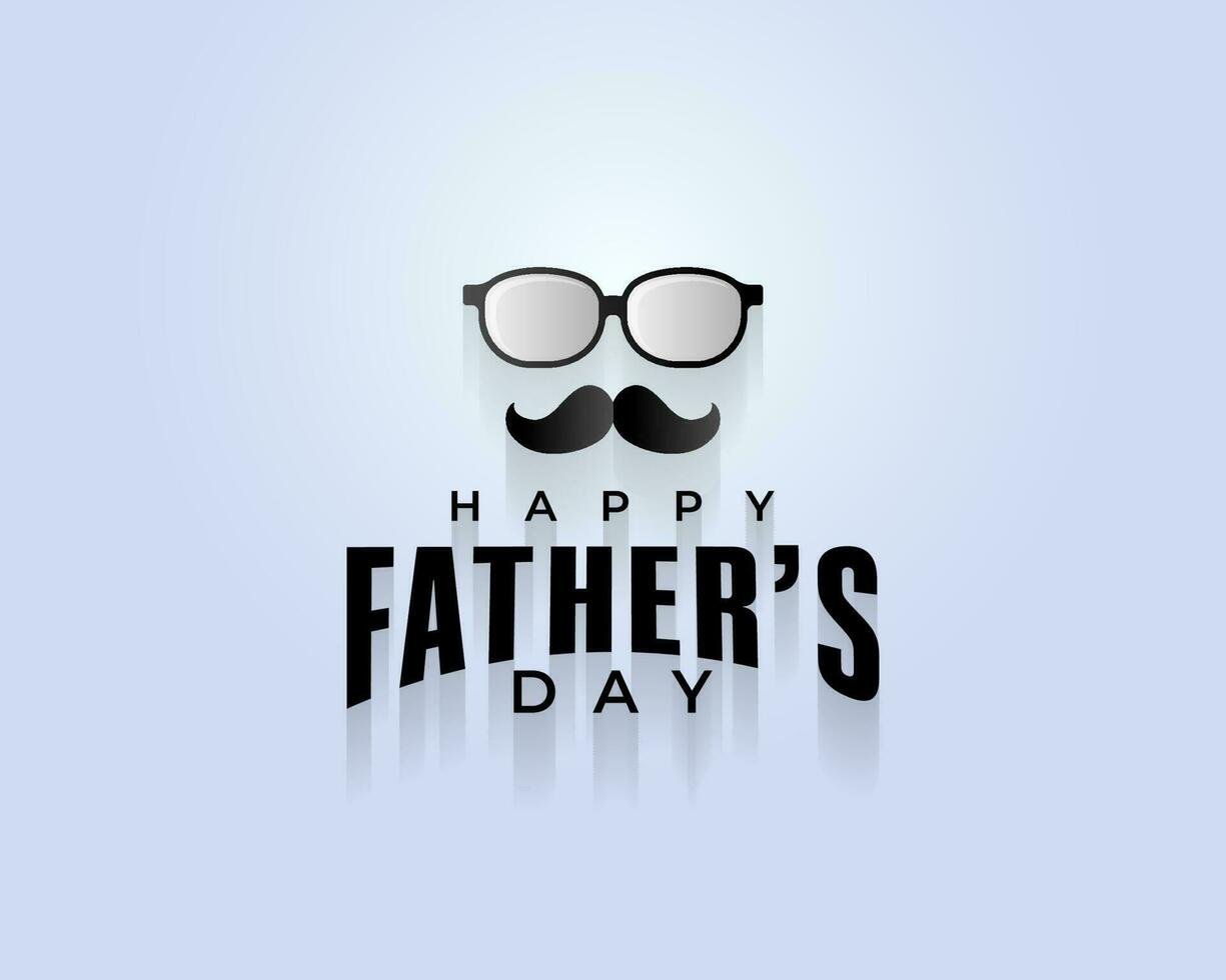 Happy Fathers Day greeting. Vector background with doodle hat and mustache orange lettering in red background