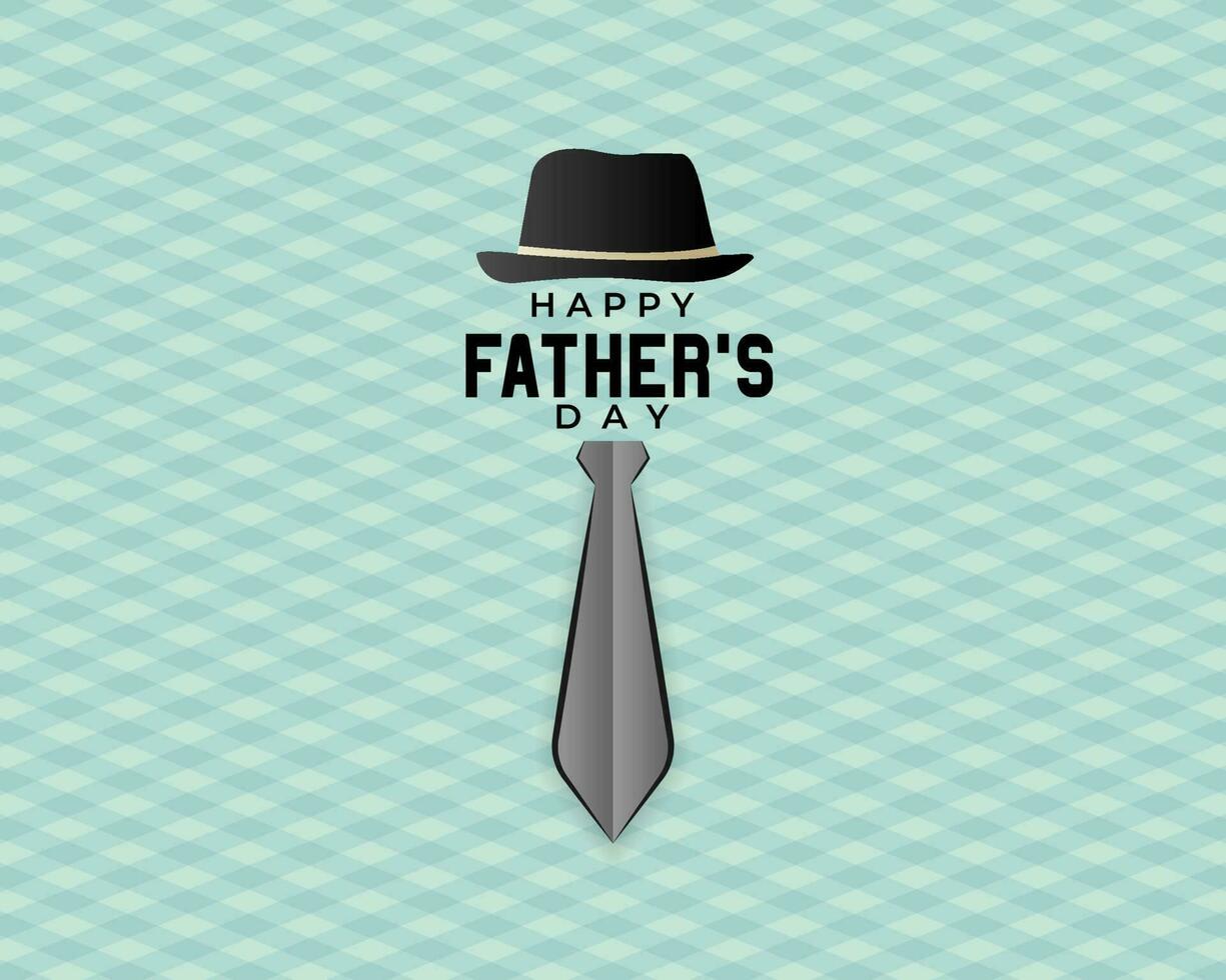 Happy Fathers Day greeting. Vector background with doodle hat and mustache orange lettering in red background