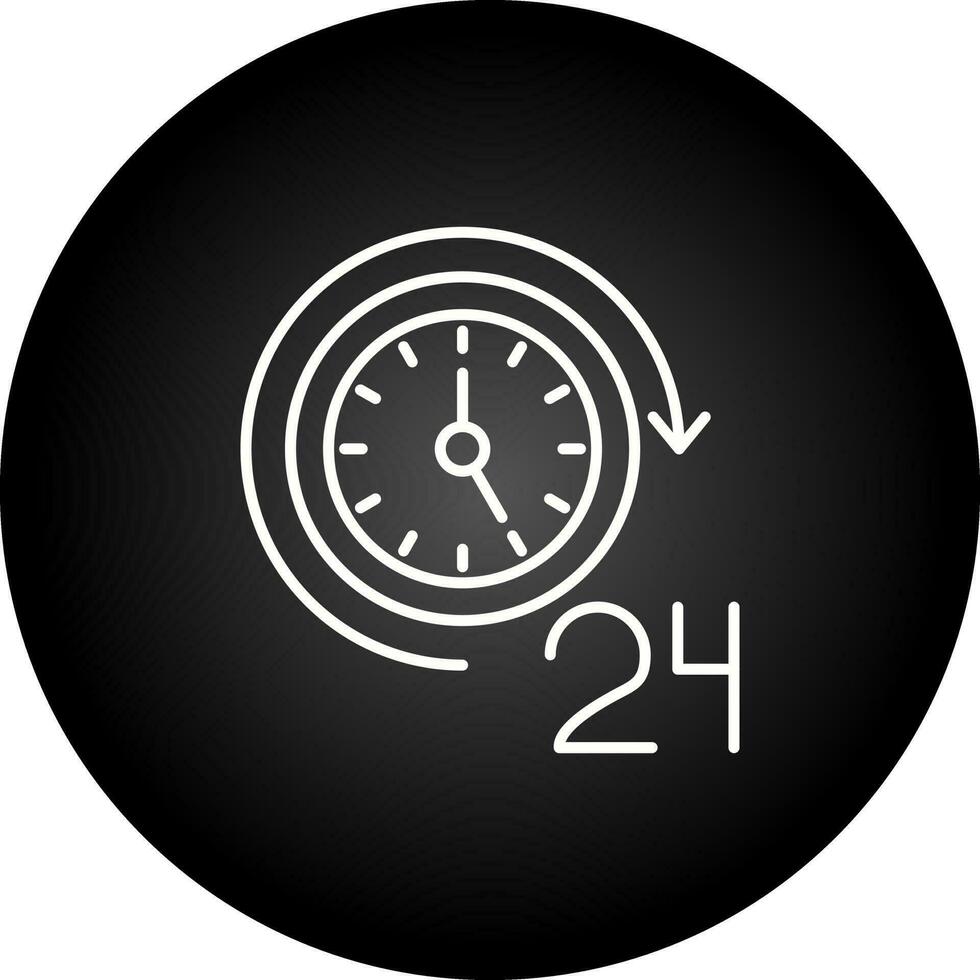 Icono de vector de 24 horas