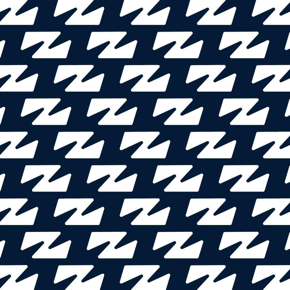 Blue and white zigzag letter Z pattern. Cartoon alphabet z vector background.
