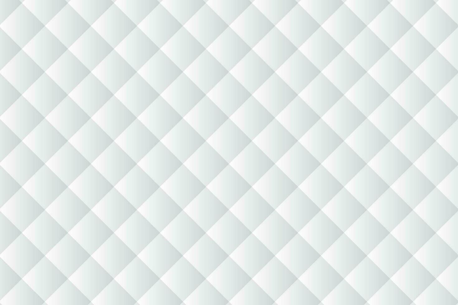 Modern white upholstery leather texture background. Quilted square rhombus padding seamless pattern vector. vector