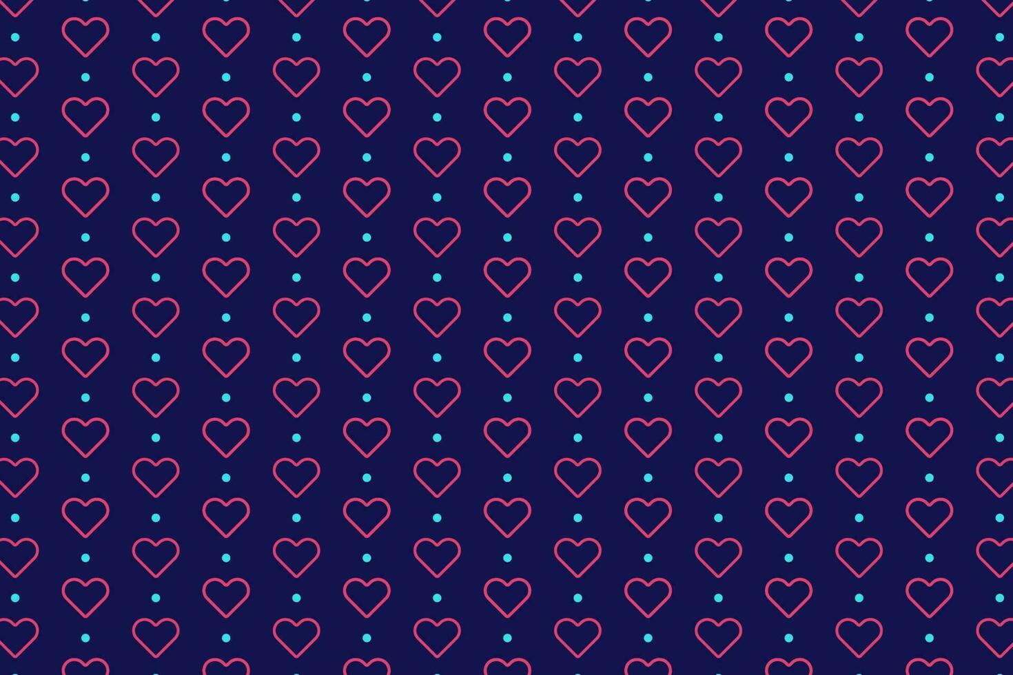 Trendy heart and dot pattern vector