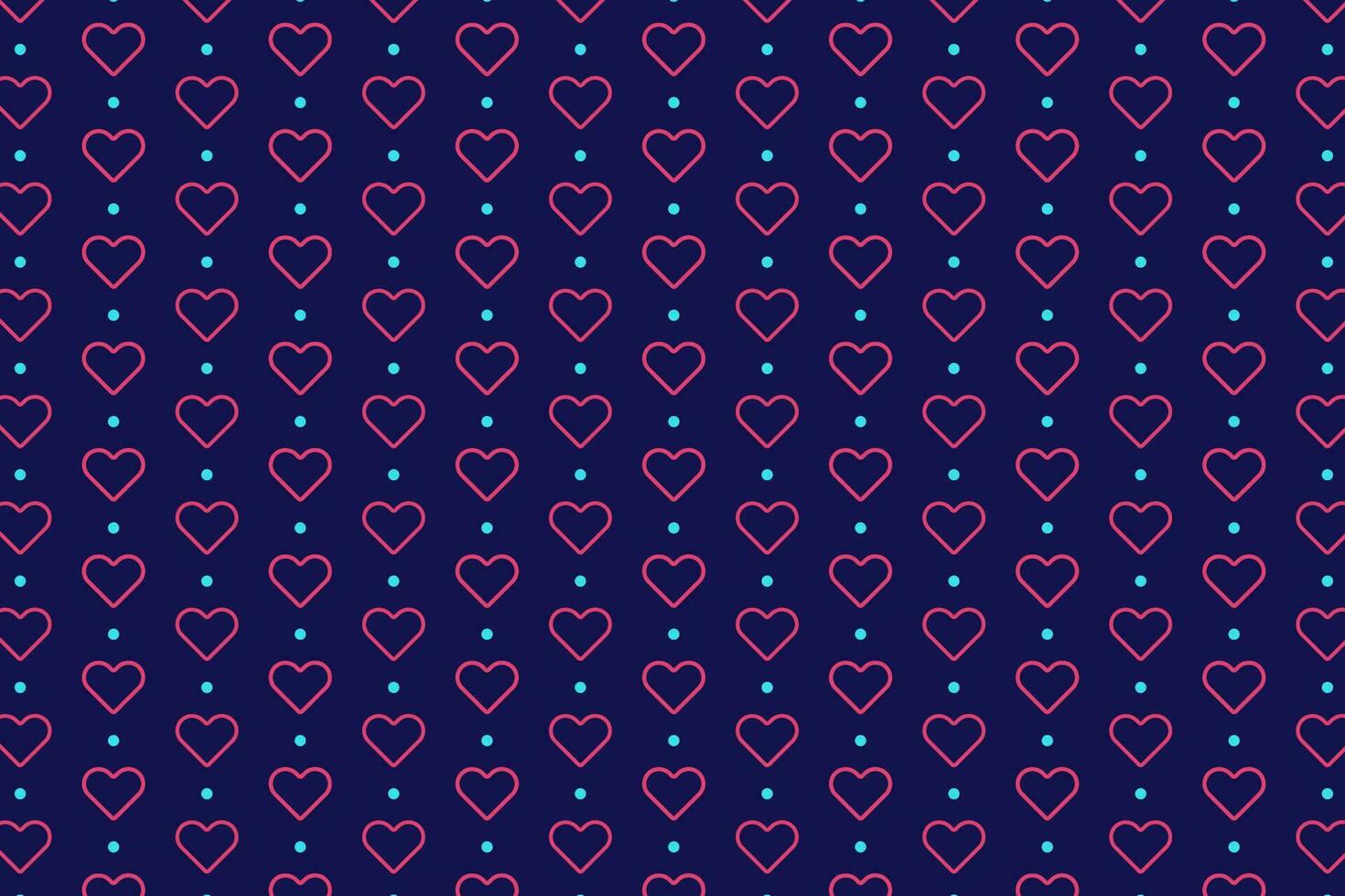 Trendy heart and dot pattern vector