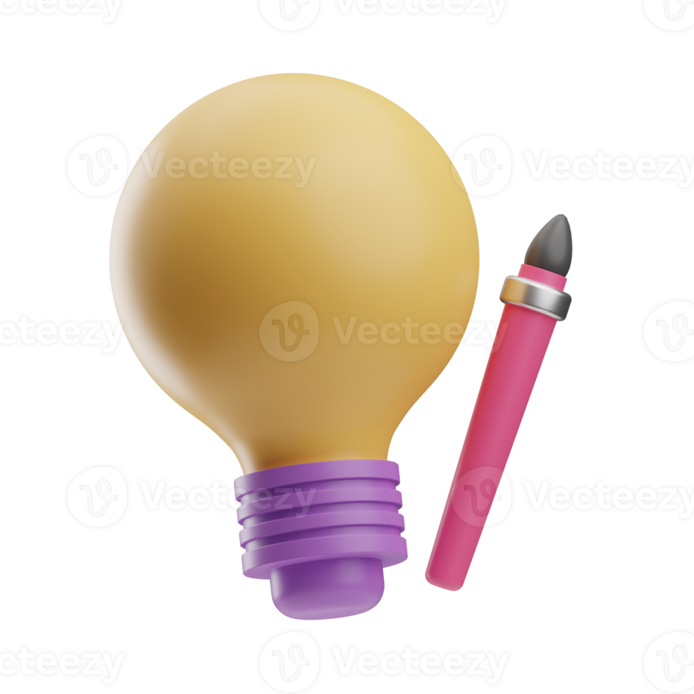 creative tools creative idea 3d illustration png