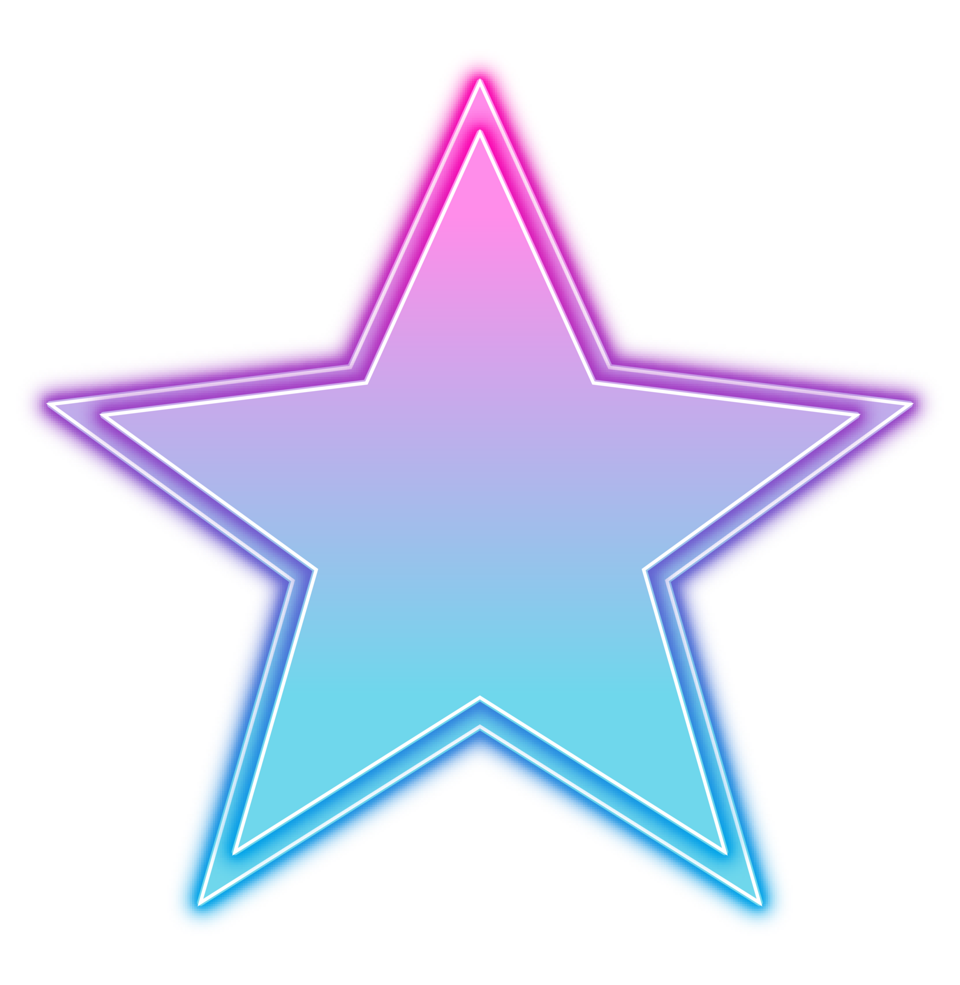 Transparent neon glowing star design element 23363212 PNG