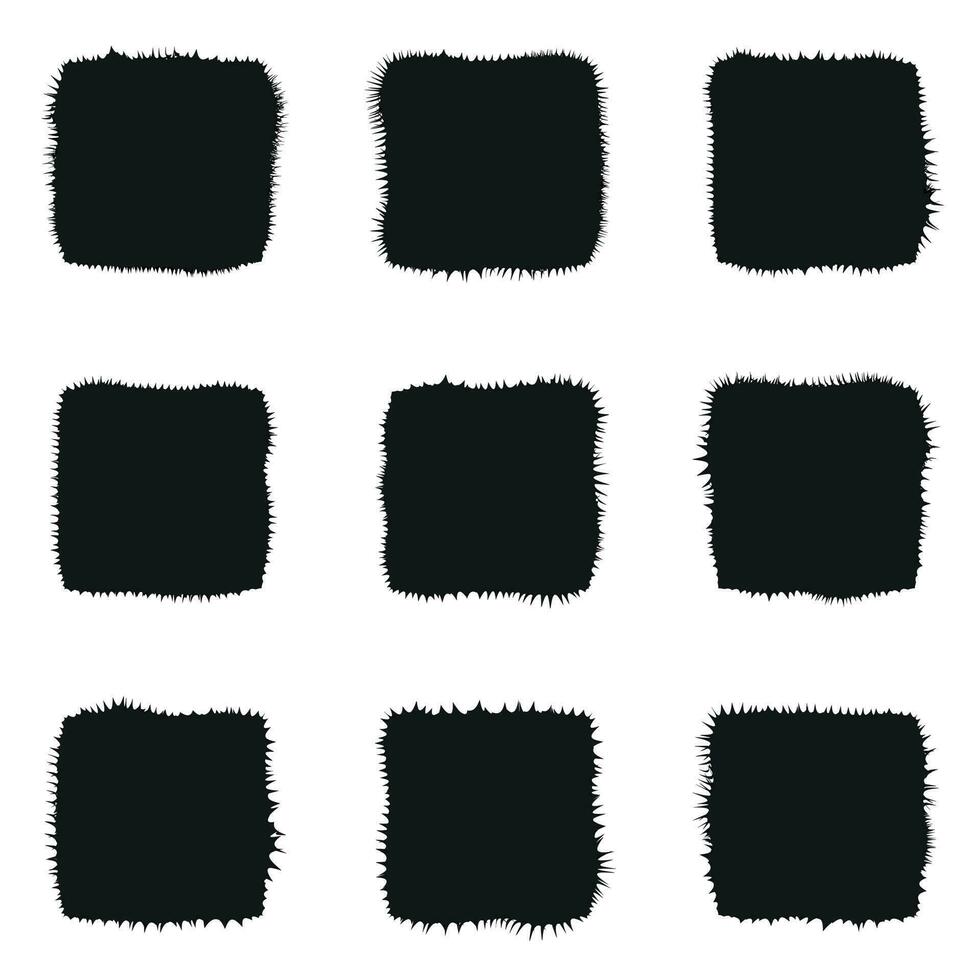 Pattern of distorted squares on white background vector