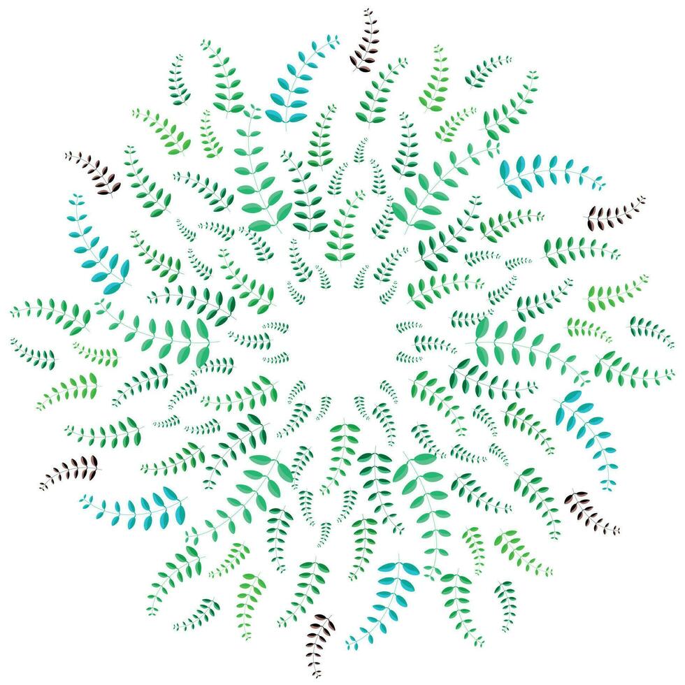 geométrico flor diseño en verde tonos vector