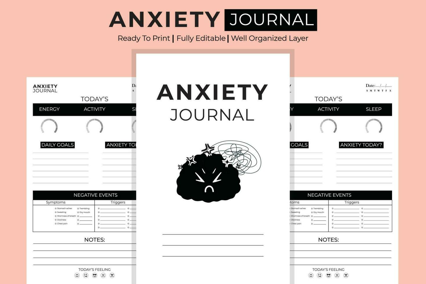 Anxiety Journal Kdp Interior 23363232 Vector Art At Vecteezy Anxiety Journal Kdp Interior 23363232 Vector Art At Vecteezy