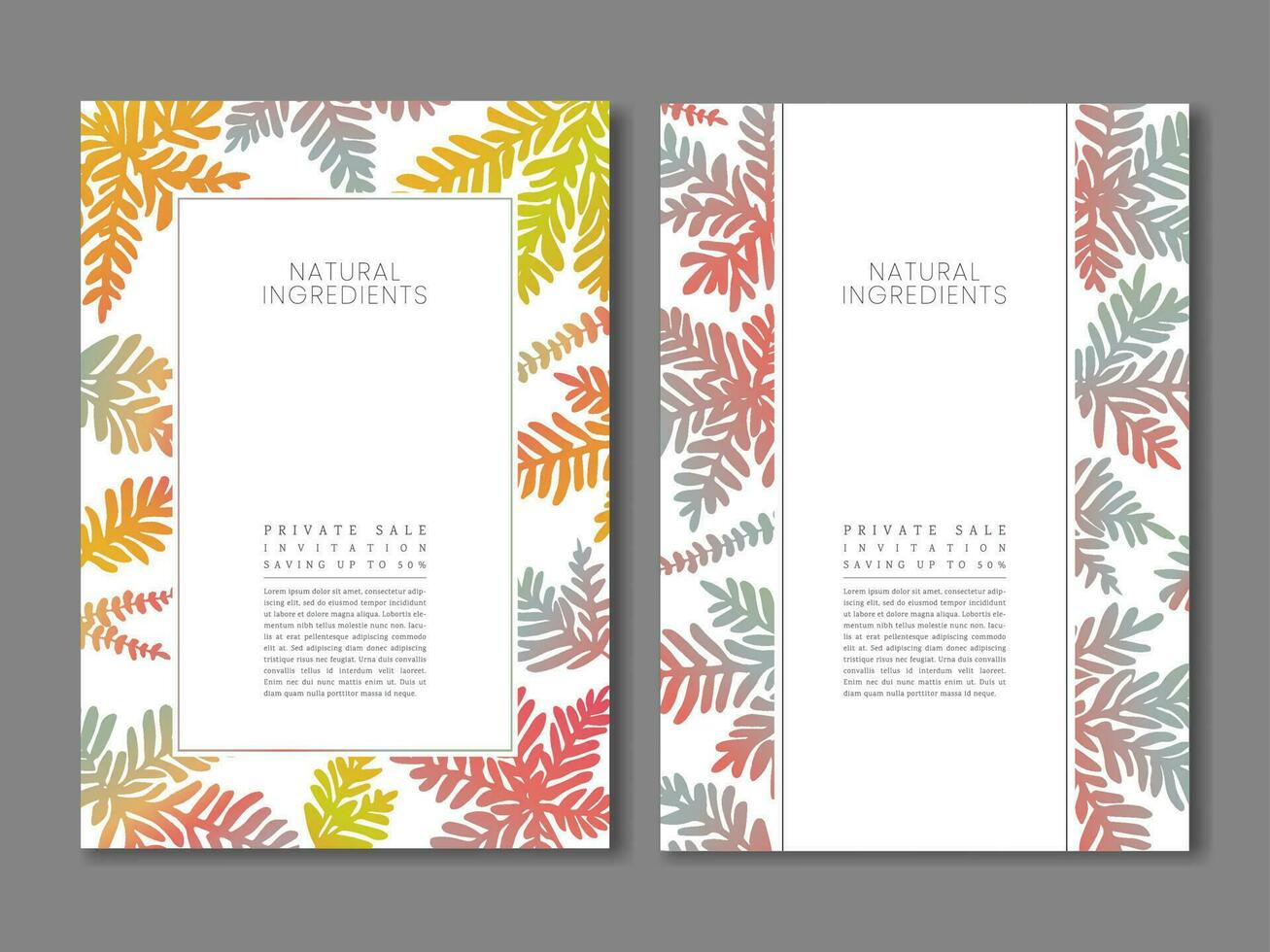 Vector Minimal Iridescent Watercolor Spring or Summer Tropical Leaves Abstract Seamless Surface Pattern for Fabric, Product or Packaging Design.