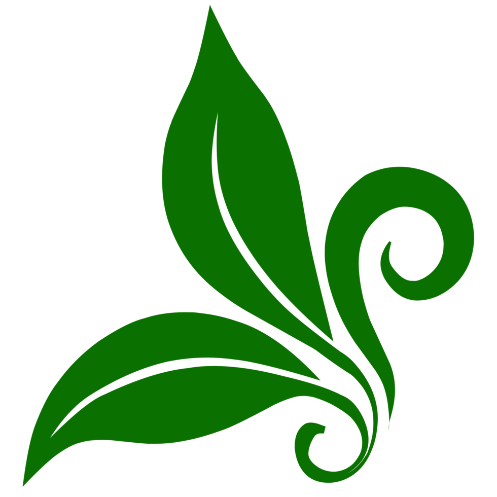 icône de feuille verte png