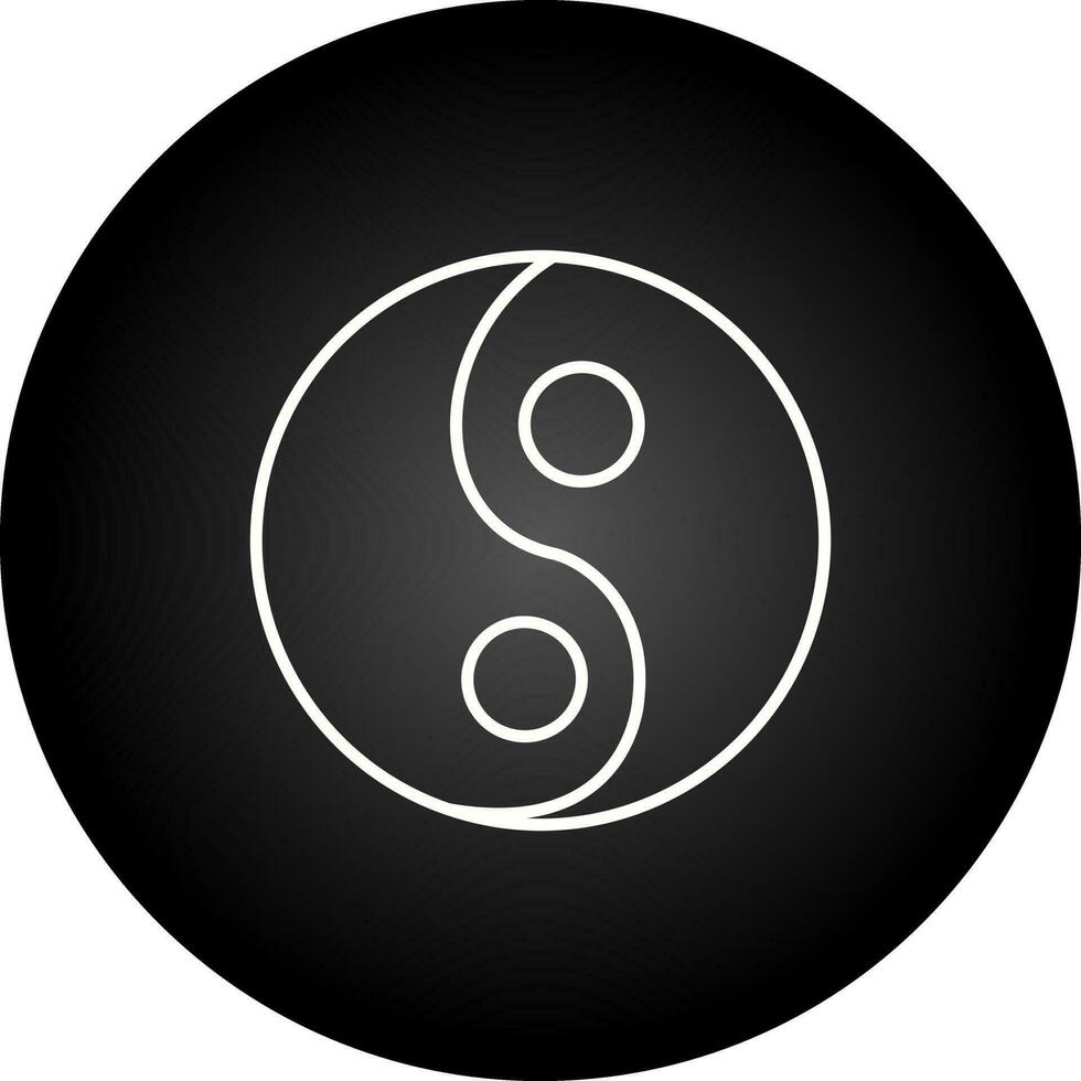 icono de vector de yin yang