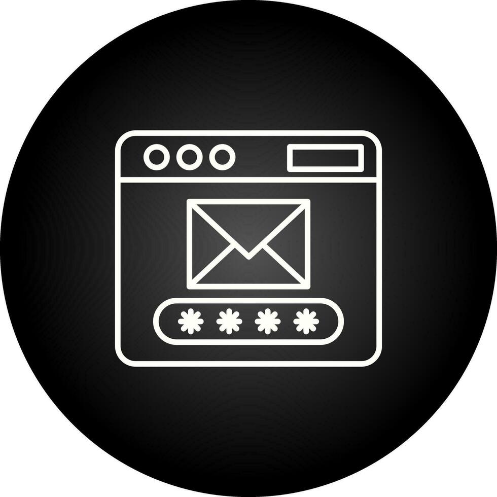 icono de vector de código de correo