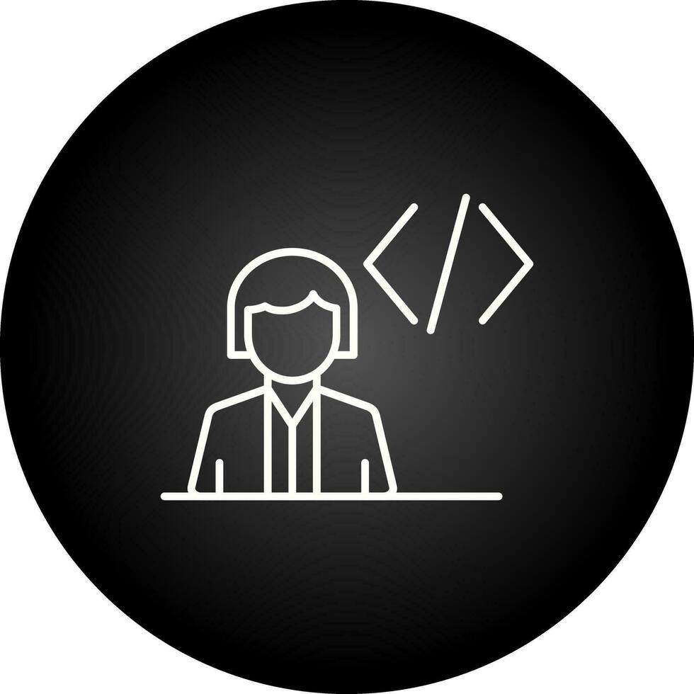 icono de vector de programador
