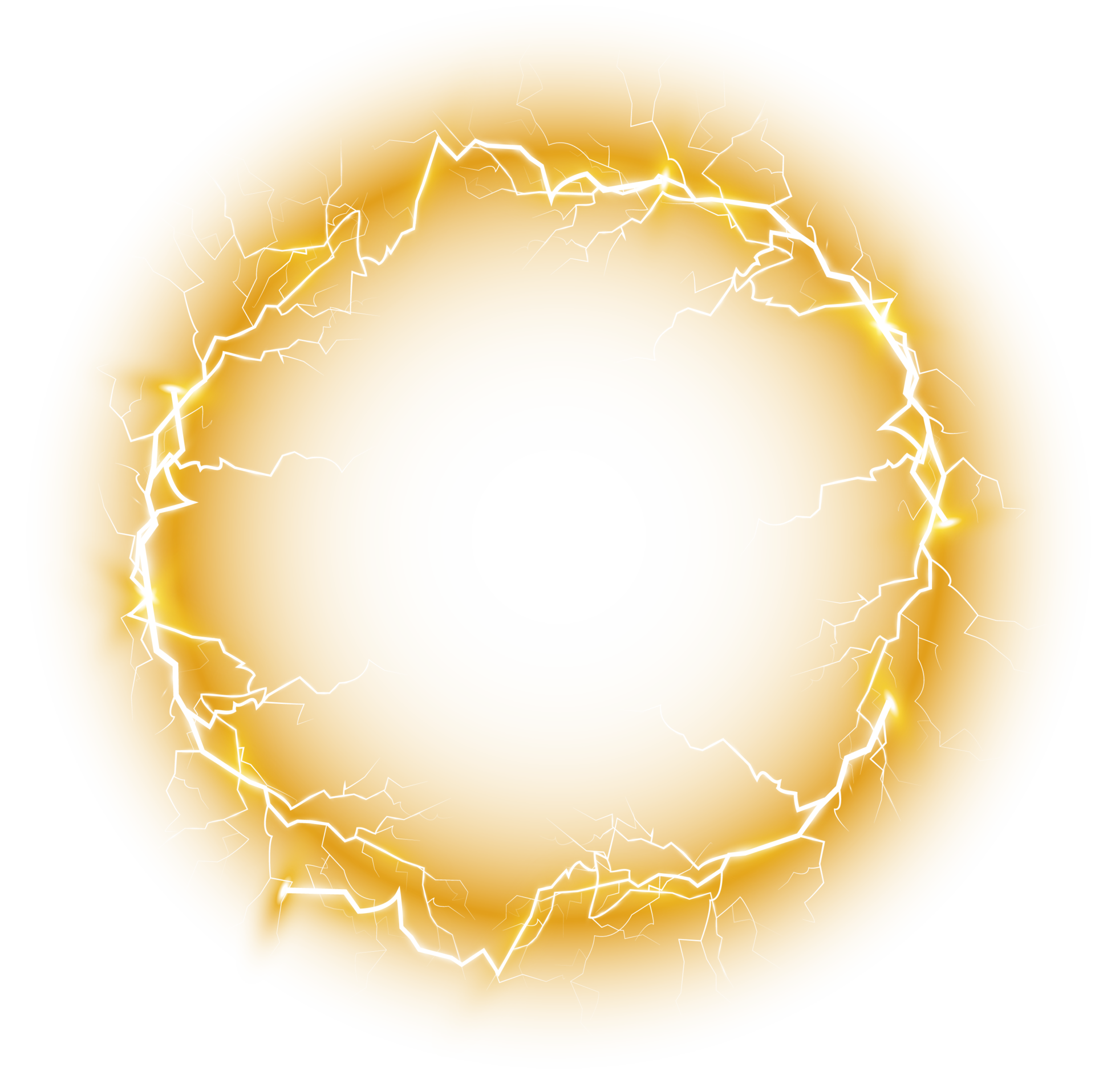 Yellow Ball lightning. Abstract electric lightning strike. Light flash ...