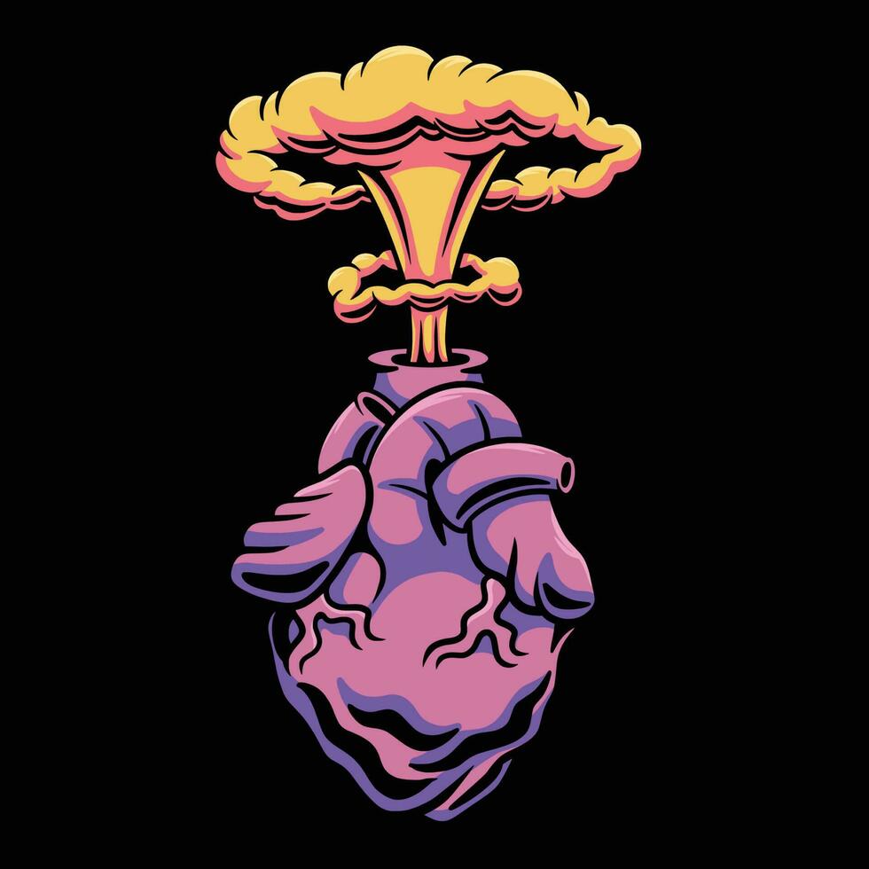 Heart Smoke Bomb vector