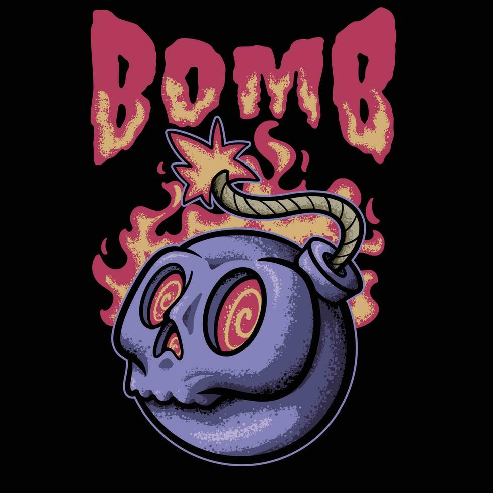 Skull Bomb Illustration vector