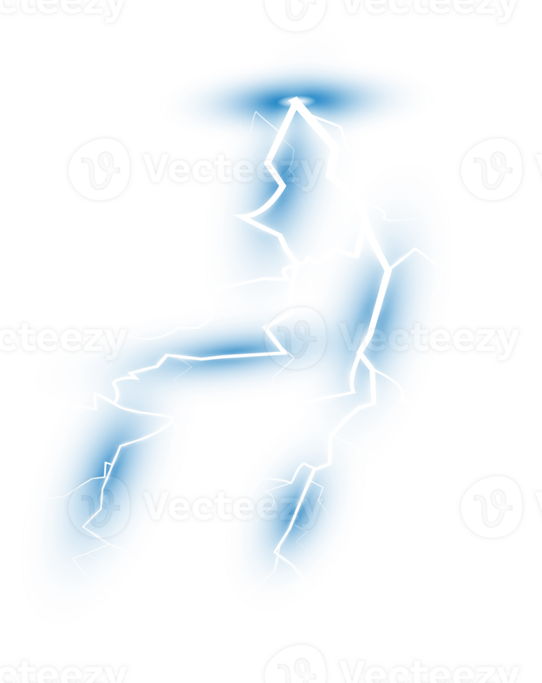 Blau Magie Blitz und hell Licht Auswirkungen. erfüllen elektrisch aktuell. aufladen aktuell. natürlich Phänomene. png. png