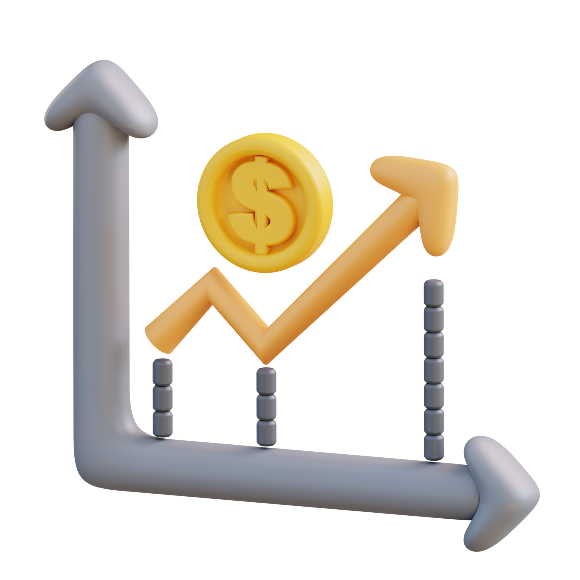 3d Illustration The Dollar Exchange Rate Is Rising 23364434 PNG
