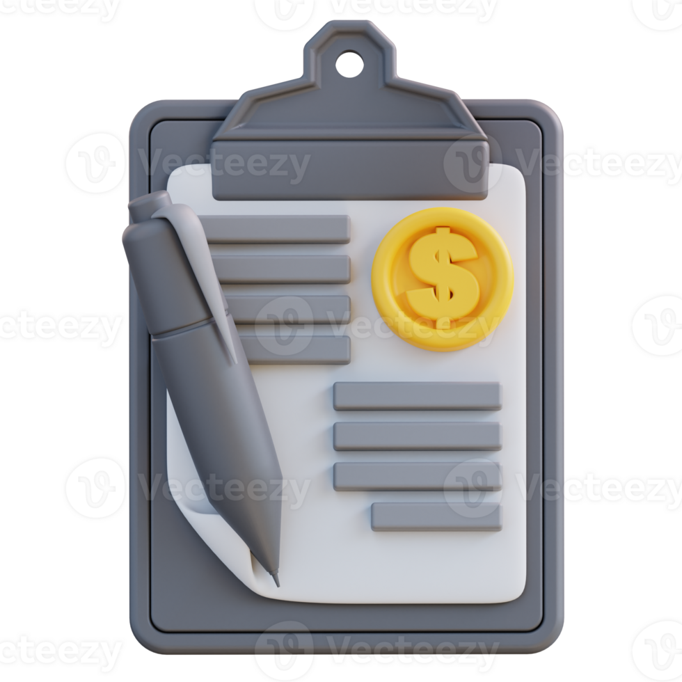 3d illustration of financial portfolio png