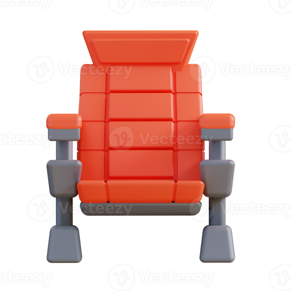 3d illustration cinema chair png