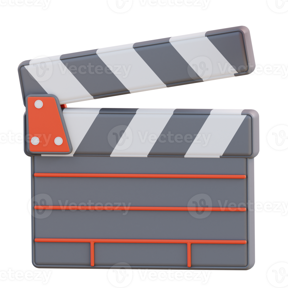 3d illustration movie cut board png