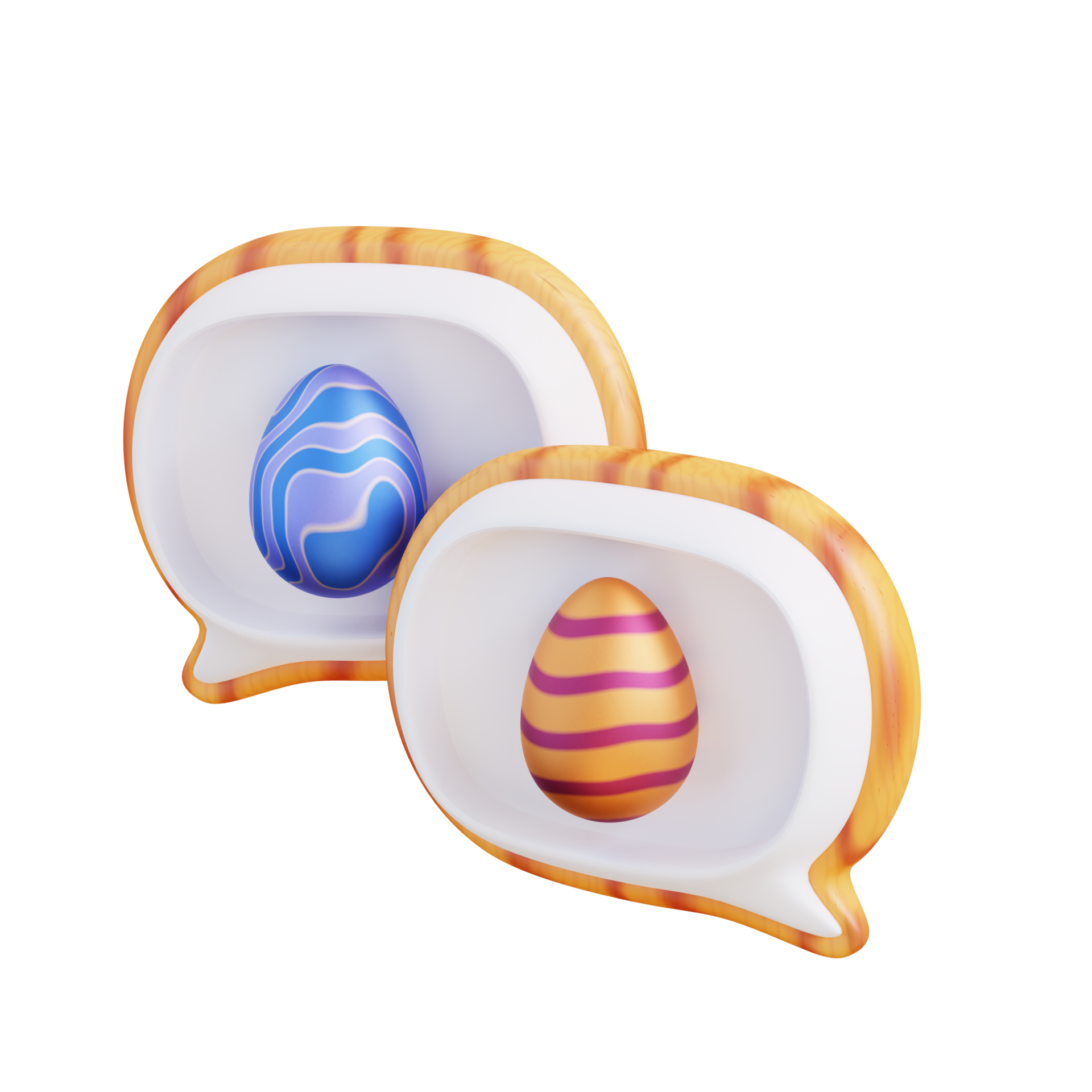 3d illustration of chat easter egg 23364511 PNG