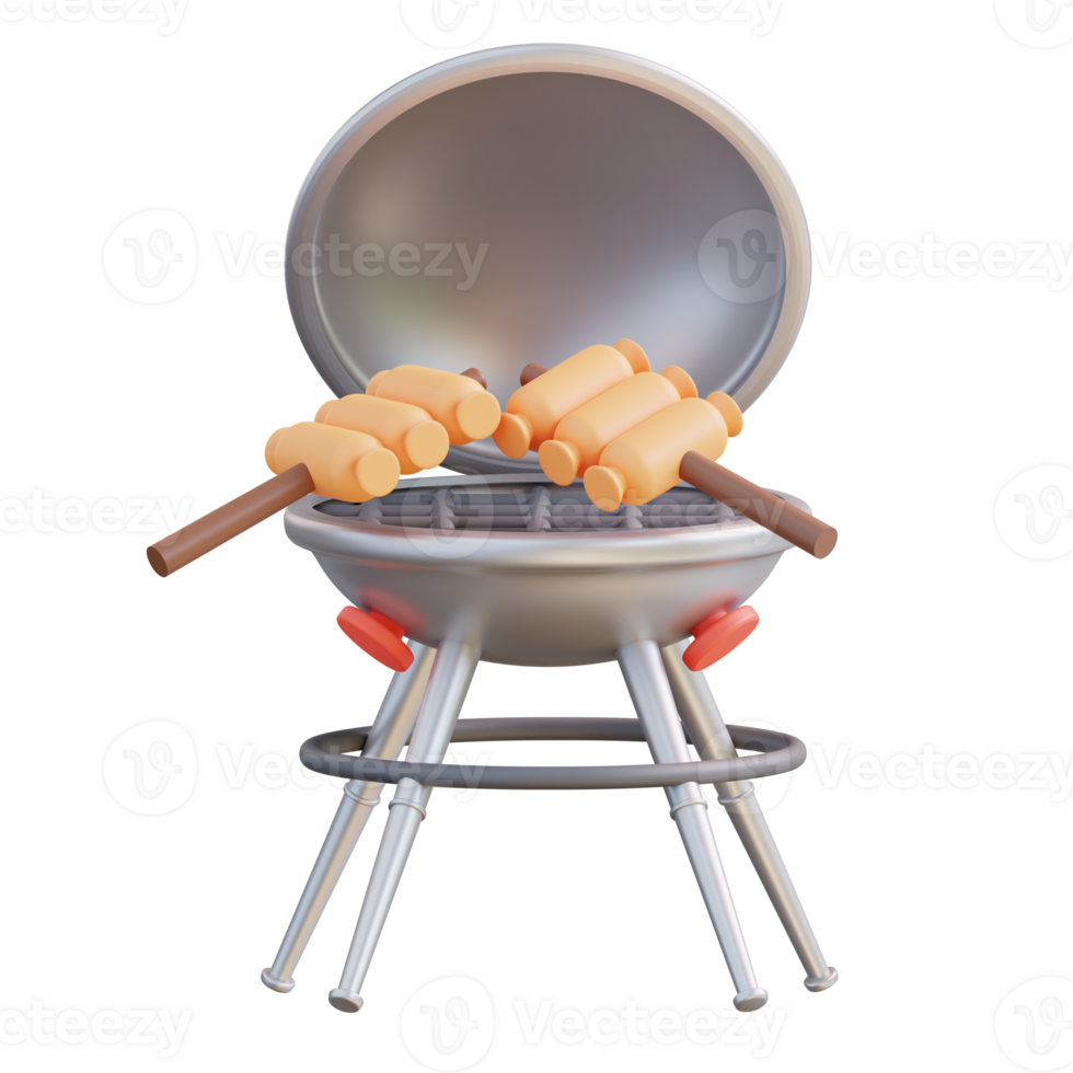 3d illustration barbecue grill png