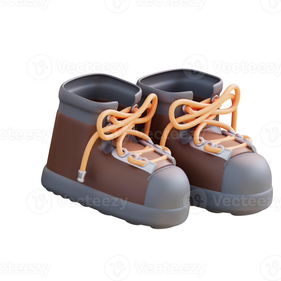 3d illustration de aventureux bottes png