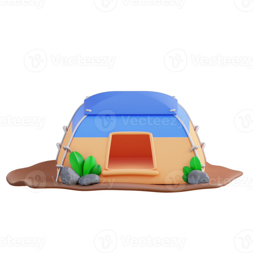 3d illustration of camping tent png