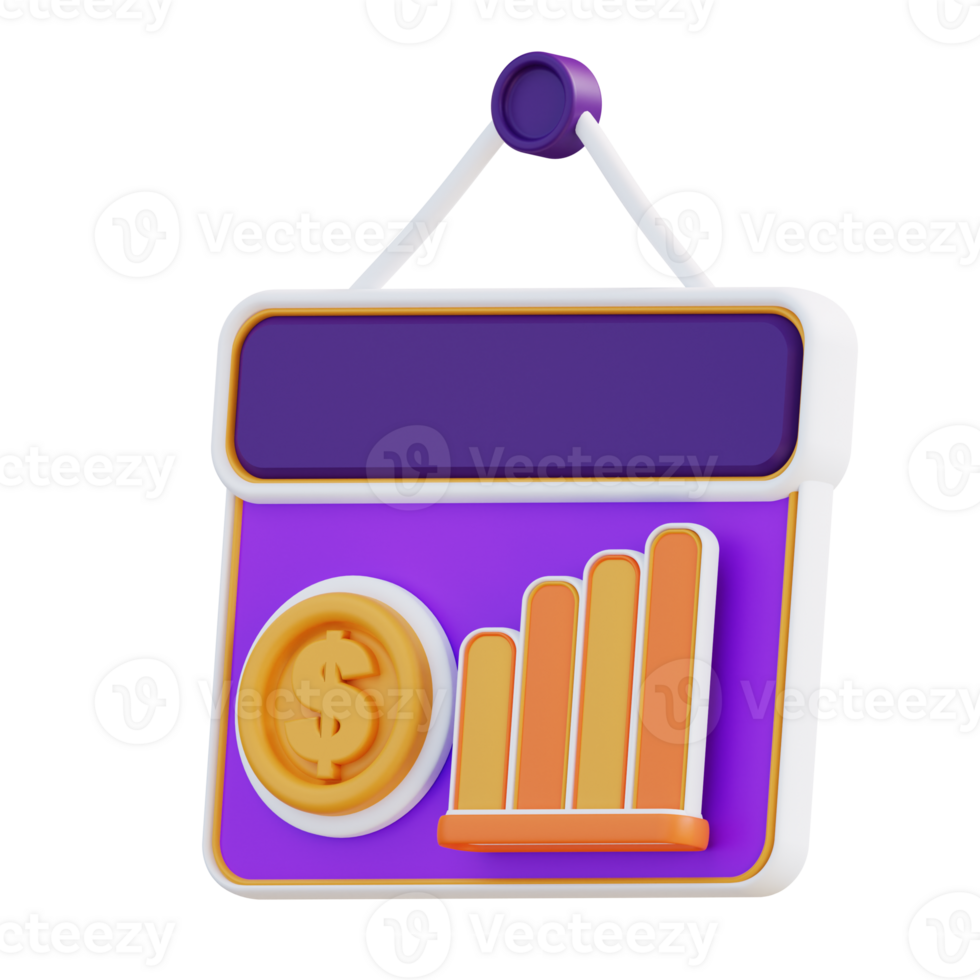 3d illustration financial graph presentation png