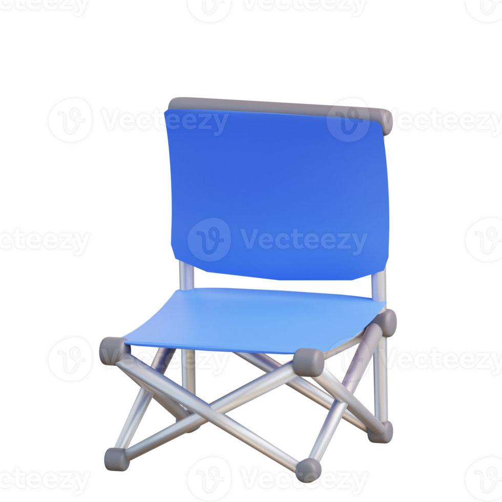 3d illustration of camping folding chair png